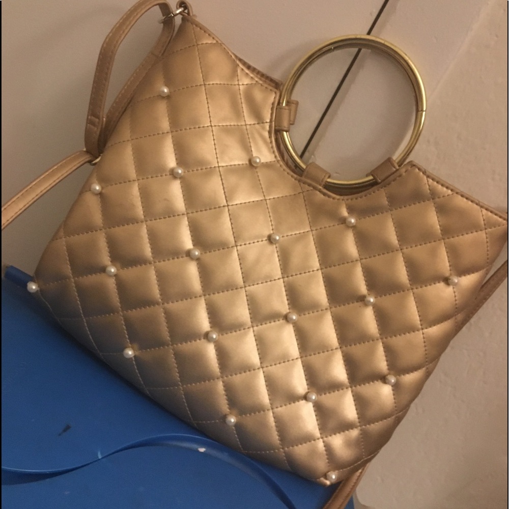 Gold purse crossbody bag